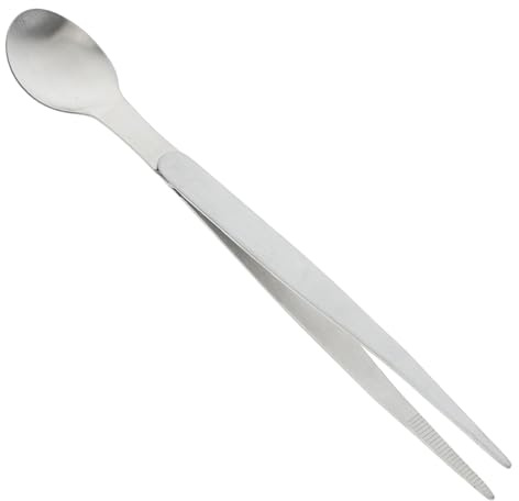 ASAKKURA Kleiner Probierlöffel aus Edelstahl Multifunktional als Löffel Essstäbchen und Pinzette 20,5cm Robust für Küche und Restaurant Geeignet