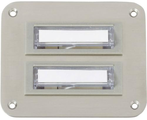 Heidemann 70143 - Piastra per campanello con targhetta per nome, in acciaio INOX, 24 V/1 A