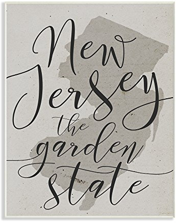 Stupell Industries New Jersey Garden State Wandschild, 33 x 48 cm, mehrfarbig