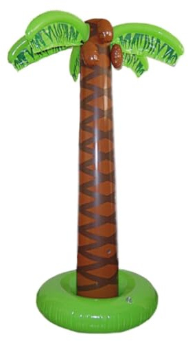 Smiffys, Aufblasbare Palme, Größe: ca. 170 cm, Braun, 26357