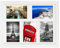 BD ART 28 x 35 cm Mehrfach Bilderrahmen, Bildergalerie, Fotogalerie mit Passepartout und 5 Foto-Ausschnitten für Fotos 10 x 15 cm, Weiß