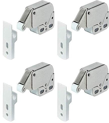 x4 Mini Touch Catch Latch Cabinets Caravan Motorhome Cupboard Doors