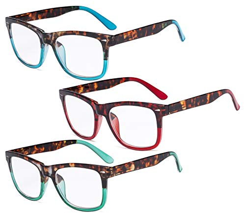 Eyekepper Damen Lesebrillen in er-Pack stilvolle Lesebrille mit großem Gläser für Damen