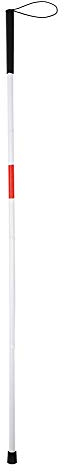 Blindenstock, Blindenlangstock, Faltlangstock mit Kautschukgriff, Aclumsy Wanderstöcke, Walking Stick 48.8 Zoll Aluminum Mobility Walking Stick Folding Cane for The Blind