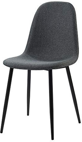 Teamson Home Set von 2 dunkelgrauen Küchen-Essstühlen (nur Stühle) Einen Größe VNF-00025DG-UK