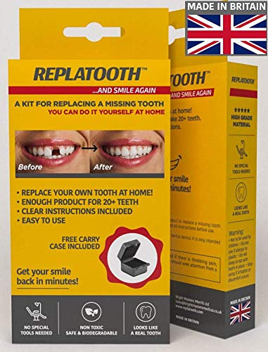Replatooth Kit to Restore Your Smile with a Temporary Tooth Replacement Solution – Cosmetic Fake Teeth for a Natural Look