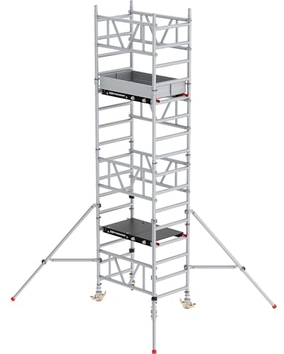 Altrex | Schnellbau-Fahrgerüst MiTOWER Standard | Fiber-Deck®-Plattform | LxB 1200 x 750 mm | Arbeitshöhe 5 m