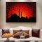 DIY 5D Diamant Malerei Kit 5D Diamantkunst,Allah muslimische islamische Moschee Hintergrundkarte Leinwand Kunst Gemälde Ramadan Moschee dekorative Poster und drucken Wandkunst Bilder