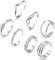 Milacolato 7Pcs Offene Ringe für Frauen Pfeil Blumenknoten verstellbare Schwanzbandringe Set Schmuck Silber/Rosegold/Gold Tone