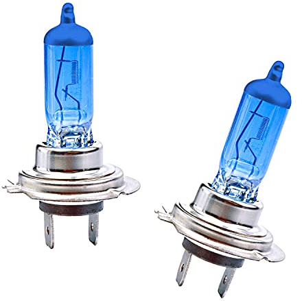 2x Jurmann H7 55W 12V Super Weiß White Halogen Birne für Scheinwerfer, Fernlicht, Abblendlicht, Nebelscheinwerfer - E-geprüft