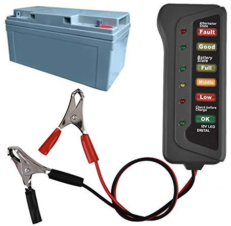12v auto moto carica, batteria tester analizzatore generatore manovella test per batteria auto e alternatore tester batteria mp 18-12 12v 18ah batteria tester auto 12v batteria dispositivo di controll