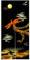 LIGICKY Japanischer Stil Noren Lang Vorhang Dick Türvorhang Raumteiler Tapisserie für die Heimtextilien 85 x 180 cm, Schwarz, Phönix und die Große Mauer