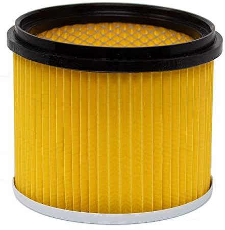 Filtre plissé à lamelles pour aspirateur eau et poussière AquaVac Boxter Excell 20S 24S 30P 30S Synchro Filtre de rechange avec côté fermé Jaune (1 pièce)