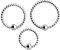 1,0 mm Klemmkugel Ball Closure Ring Seil Rope Twisted Gedreht Piercing Ohr Tau 6 mm