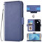 Auotu PU Leder Flip Brieftasche Handyhülle Lederhülle Cover Tasche Case Hülle Etui für Gigaset GS5 / Gigaset GS5 Lite / GS5 Senior / GS5 Pro Smartphone (Blau)