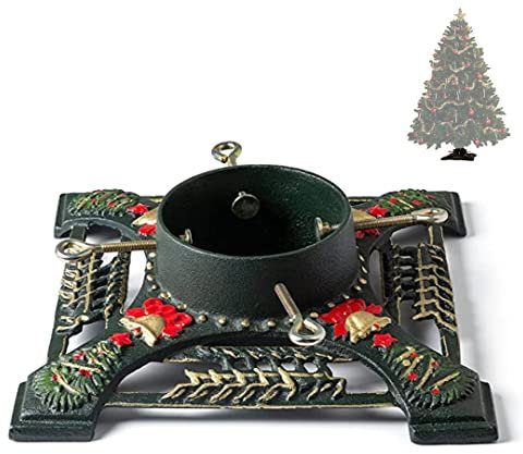 Ventray Supporto per albero di Natale con serbatoio d'acqua, Supporto universale per albero di Natale con tronchi artificiali, supporto per albero di pino per alberi veri, Cervo