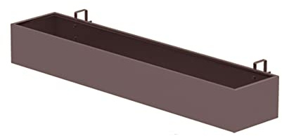 Fioriera per ringhiera in Metallo - Fioriera per Balcone - Scatole per binari per Ponte - Portavaso Rettangolare per Piante in Metallo,Marrone,100x20x13cm