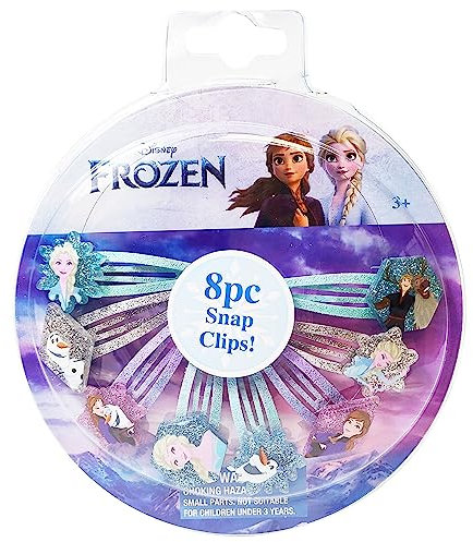 Disney Frozen Kinder-Haarspangen für Mädchen, 8 Stück, mehrfarbig, ab 3 Jahren