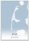 Vacentures Sylt Karten Poster - Premium Wandbild ohne Bilderrahmen I Moderne Wanddeko für Wohnzimmer oder Schlafzimmer I Hochwertiger Druck (Blau, 50x70 CM)