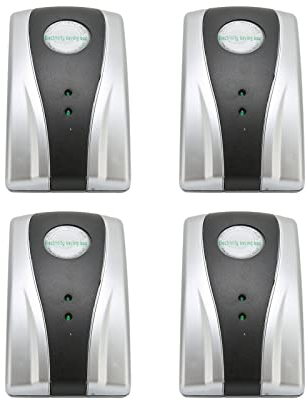 4pcs Smart Electric, Saver 30000W Automatic Energy Pro Risparmio Energetico Box Saver Elettrico Risparmio Energetico Domestico per TV 90‑250V Spina UE