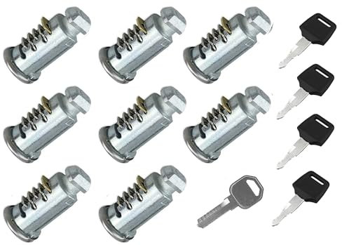 Lot de 8 noyaux de verrouillage compatibles avec les barres de toit Thule, remplacent les cylindres de serrure Thule à une clé, cylindre de clé pour porte-vélos, coffre de toit