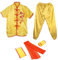 Chinesisches traditionelles Wushu-Kostüm, Kleidung, Performance-Kleidung, Anzug für Erwachsene, Kinder, Männer, Frauen, Jungen, Mädchen, Gelb 130