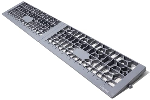 LIEKUMM Türschwellenrampe 2,5 cm Hoch, 1400 kg Tragkraft Tragbare Modular Rampe für Türschwellen, Schwellenrampe für Zuhause, Stufen, Bordsteine, Elektro-Rollstuhl, Scooter, Motorrad