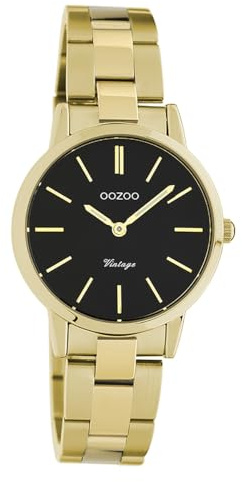 Oozoo Damen Armbanduhr Ultra Slim Edelstahl Gold UOC20114 Analoguhr