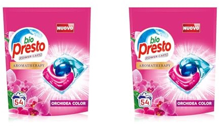 Bio Presto Power Caps Color, Detersivo Lavatrice Predosato In Capsule, Confezione Da 108 Lavaggi