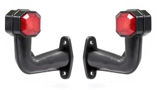 Wiltec 2x 6 LED Seitenleuchte 12V Positionsleuchte für Anhänger Begrenzungsleuchte für LKW