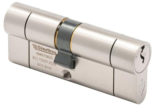 Door Minder BS1 TS007 1 Star Keyed Alike Euro Door Cylinder (Double Cylinder (Reversible), 45x55mm)