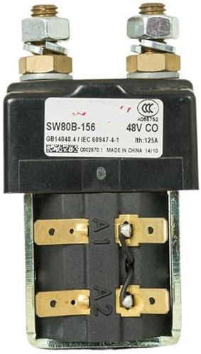 Contacteur SW80 SW80B-156 48 V Relais solénoïde 48 V 125 A Chariot élévateur électrique Gerbeur électrique Transpalette(Coil Voltage 24V)