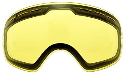 NGYYIO Skibrille Yellow Night Lens Ski Goggles Lens Anti-Fog Big Spherical Snow Goggles Eyewear Lenses