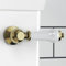 ENKI, Z26, Antique Brass, Toilet Flush Handle, Traditional Lever Design, Toilet Handle Replacement, Solid Brass & White Ceramic, Easy to Install, Fixings Included, 1-Year Guarantee