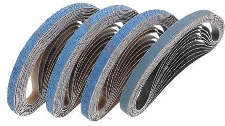 Angoily 40stücke Schleifbänder Für Bandschleifer Körnungen Blaues Zirkonkorund Für Metallbearbeitung Effizientes Polieren Und Schleifen