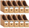 Shodiffy Porte Revues A4 en Papier Kraft, 10 Pièce 9 CM Solide Porte-Revues Boîte de Rangement de Documents de Papeterie pour Magazines Avec Étiquettes Brun