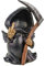 Kremers Schatzkiste Grimreaper Mittelfinger Figur 14 cm-Sensenmann Statue Kutte - Polyresin Ohne Gesicht Sense Gothic Fantasy Deko Skulptur Sammlerstück Geschenkidee Handarbeit Detailreich