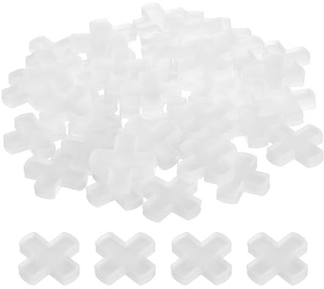 sourcing map 400Pcs Tile Spacers, 10mm 3/8 Cross Shape Wall Floor Tile Spacer Tiling Tools for Ceramic Tile Installation, White