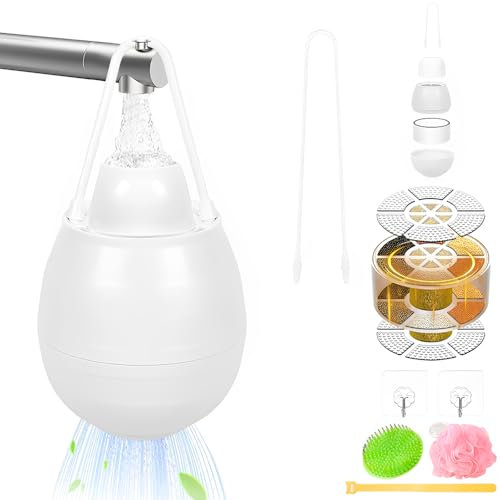 ADDLIVE Bath Ball Filter, 9 Stages Bathtub Water Filter with Shower Ball and Shampoo Brush, Bath Filter for Tub, Bath Ball WaterFilter for Bathtub Water Softer Purifier Removes Contaminants Chlorine