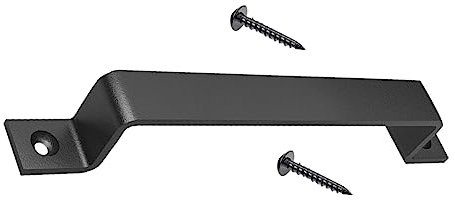 HOMSFOU Maniglia Doppia Faccia Ferro Nero Vintage Per Porta Garage Maniglia Antica Per Armadi e Porte Scorrevoli Design Elegante e Resistente Facile Da Installare
