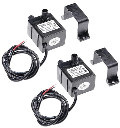 LEVANLIGHT 2Pcs Water Pump 240L/H DC 12V 4.2W Micro Brushless Pump 3M Pumping Head Ultra Quiet Water Pump for Pool Aquarium Fish Tank