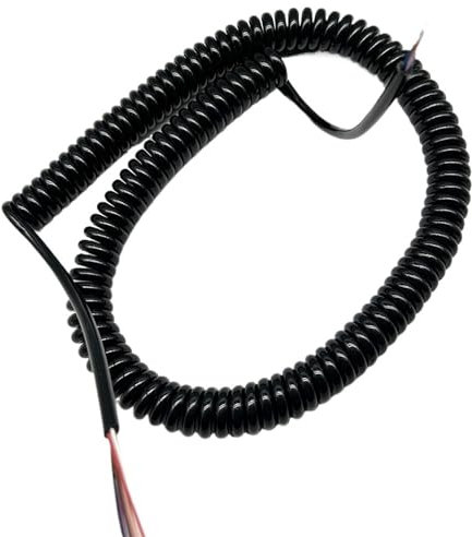 Cavo spiralato di rete flessibile a molla, Cavo a spirale multipolare quadrato da 0,2 mm, da 6 a 9 conduttori, cavo di segnale elastico con anima in rame(9 Core 0.2 Square)