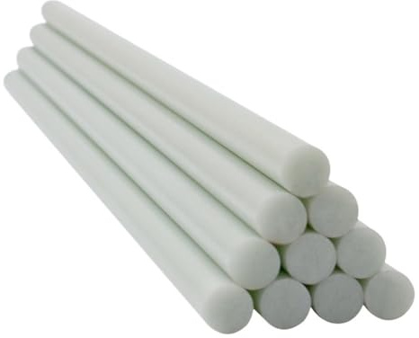 Loacea 10 Stück 500 mm Fiberglasstangen, Glasfaser-Rundstangen mit 2–10 mm Durchmesser, hochfeste Fiberglas-Vollstäbe(4mm)