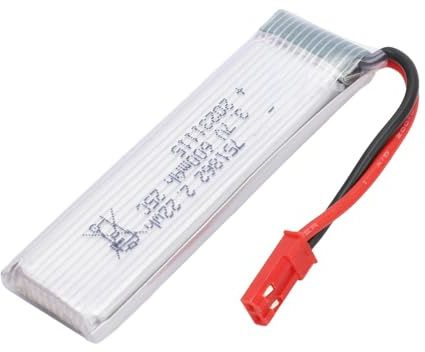 RC Drone Battery, 3,7 V 600mAh Drone Batteries avec JST Red Plug pour UDI U815A U818A U819A