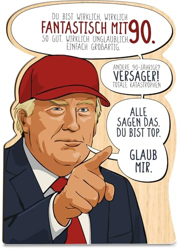Generisch Geschenk zum 90 Geburtstag Karte - Geburtstagskarte mit Umschlag - liebevoll gestaltete -Karte zum 90. Ehrentag, kreative Geschenkidee für Freunde und Familie, Geschenkidee Geburtstag