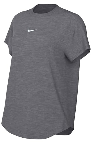NIKE One Relaxed Dri-Fit Kurzarm-Oberteil Für Damen, Smoke Grey/Htr/White, FN2814-085, 2XL