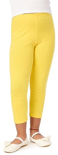 Merry Style Mädchen 3/4 Leggings aus Viskose MS10-131 (Gelb, 158)