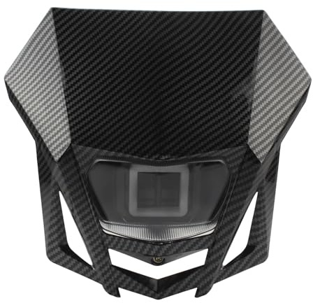 MNEVZX Kit de phares Convient pour Honda CRF230 Panneau de Phare de Moto XR230 Convient pour Suzuki Convient pour Kawasaki KLX 150 Convient pour Yamaha WR450(Carbon Fibre)