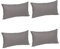 WOLTU® 4X Kissenbezug Kissenhülle 100% Baumwolle mit Reissverschluss, 4er Set Sofakissen Dekokissen Kopfkissen Hülle Bezüge Bezug, 60x80 cm, Dunkel Grau