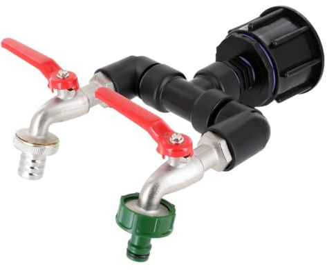 REKUBIK IBC Adapter S60x6-2-Fach 3/4 Kugelhahn + Gardena kompatibel